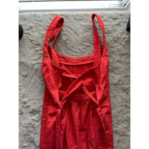 Free People Women's Orange Sleeveless Jumpsuit Size L Standard  Casual, … - Picture 3 of 10
